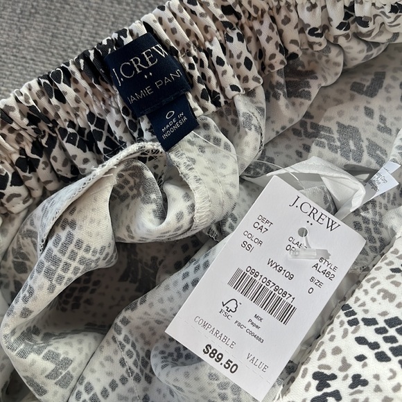 Womens jcrew Jamie pant animal print size 0 - Picture 6 of 8